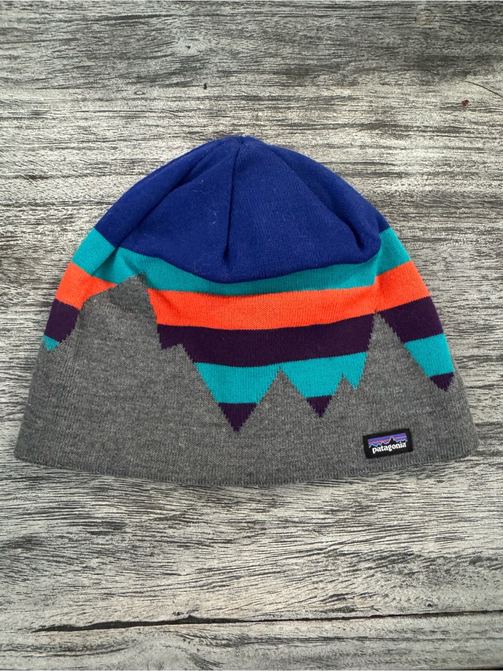 Patagonia Blue gray. and Orange Beanie hat unisex #NE308